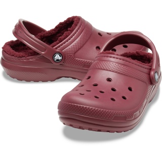 Crocs Classic Lined Clog (mit Innenfutter) weinrot Sandale Sandale/Hausschuhe